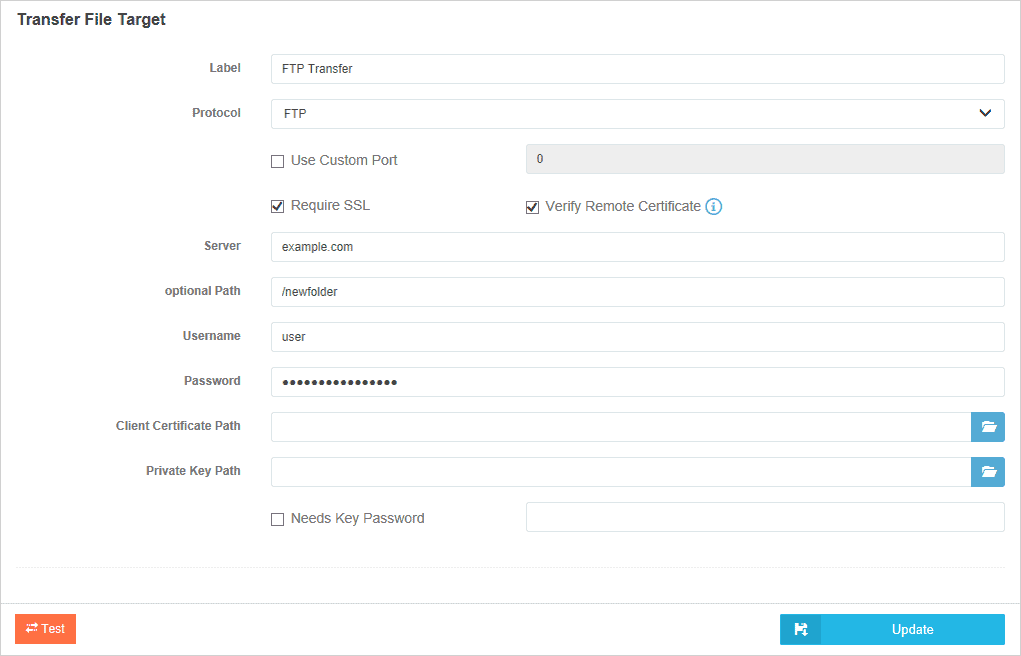 Transfer File Event Target